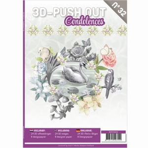 3D-Push out boek 32 Condolences, A4/16sheets