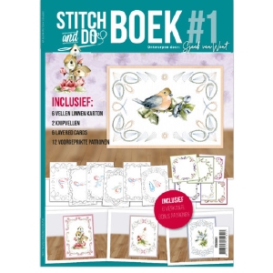 STDOBB001 Stitch and Do boek 1: Lente/Bloemen/Vogels (A6 kaarten)