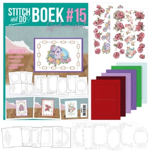 STDOBB015 Stitch and Do boek 15: Lente/Bloemen/Vogelhuisjes